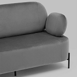 Диван в велюровой обивке серого цвета COLOR BLOCK варинант исполнения - 6 | Loft Concept в Челябинске