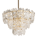 Люстра многоярусная с объемными прозрачными цветами Hanging Flowers варинант исполнения - 1 | Loft Concept в Челябинске