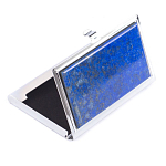 Визитница карманная металлическая с накладкой из натурального камня Лазурит Stone Business Card Holders  варинант исполнения - 2 | Loft Concept в Челябинске