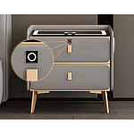 Умная прикроватная тумбочка c зарядкой для телефона Nightstand Smart варинант исполнения - 1 | Loft Concept в Челябинске