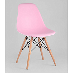Пластиковый стул на ножках из массива бука Eames Pink варинант исполнения - 1 | Loft Concept в Челябинске