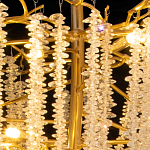 Люстра многоярусная с каркасом из металла и прозрачными подвесками FAIRYTREE Light варинант исполнения - 5 | Loft Concept в Челябинске