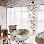 Люстра большая с прозрачными подвесками в форме капель Droplet Chandelier варинант исполнения - 1 | Loft Concept в Челябинске