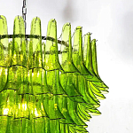 Люстра из семи ярусов зеленого стекла Independence варинант исполнения - 3 | Loft Concept в Челябинске