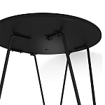 Стол журнальный c круглой столешницей из стекла серого цвета Gray and Gold Marble варинант исполнения - 5 | Loft Concept в Челябинске