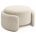 Круглая Оттоманка Alice ткань букле варинант исполнения - 1 | Loft Concept в Челябинске