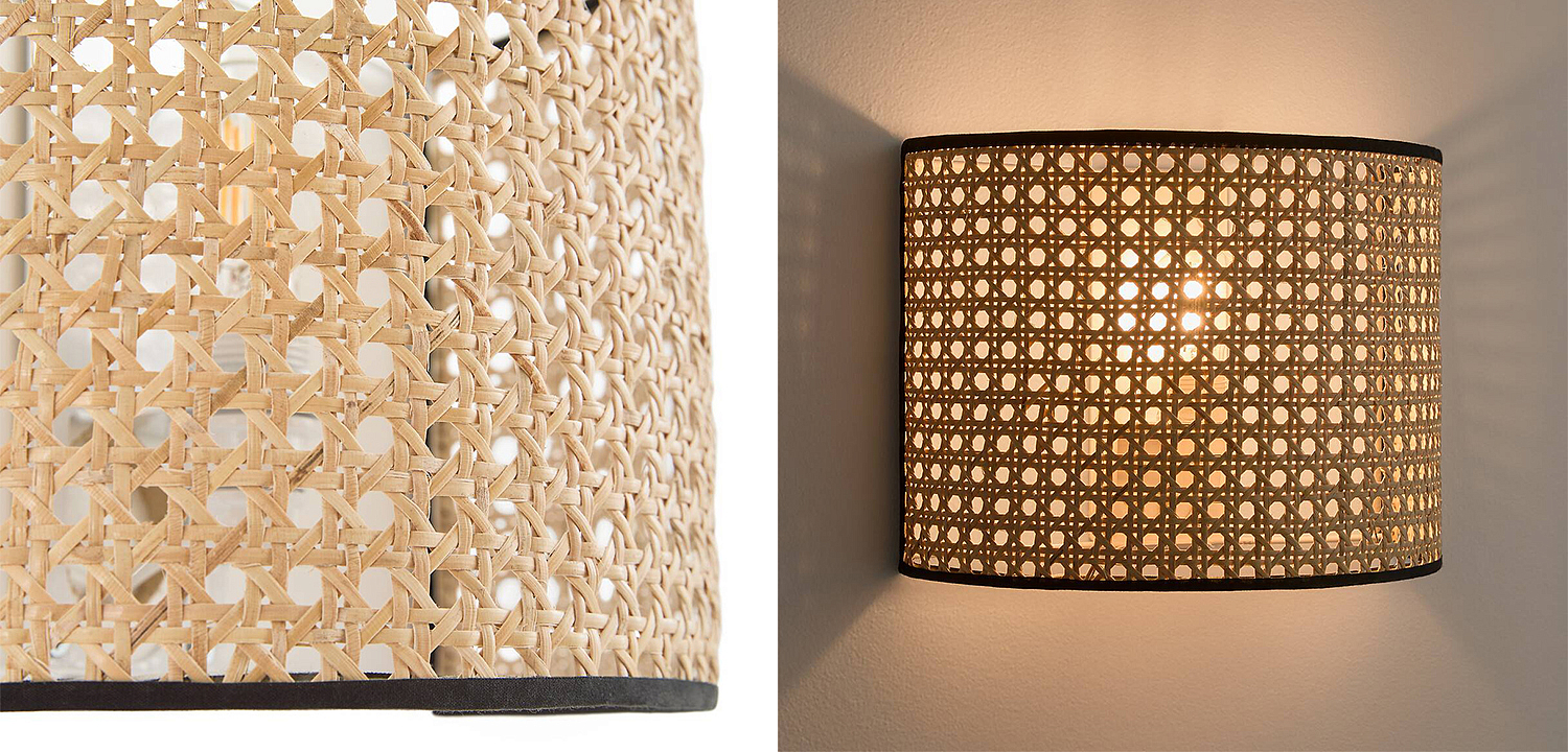 Бра Ottar Wicker Rattan beige black Бра Ottar Wicker Rattan beige black - Loft-Concept в Челябинске