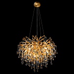 Люстра подвесная с прозрачными стеклянными подвесками в форме капель Диаметр 60 см Droplet Chandelier варинант исполнения - 5 | Loft Concept в Челябинске