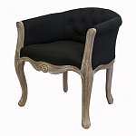 Кресло низкое в стиле прованс Louis French Armchair black flax варинант исполнения - 3 | Loft Concept в Челябинске