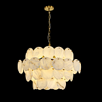 Люстра четырехъярусная с подвесками в форме дисков Cryptocrystalline Stone варинант исполнения - 4 | Loft Concept в Челябинске