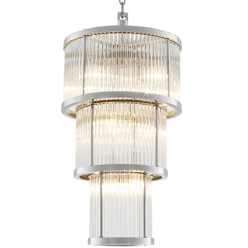 Люстра Chandelier Avery Nickel Никель Прозрачное Стекло в Челябинске | Loft Concept 