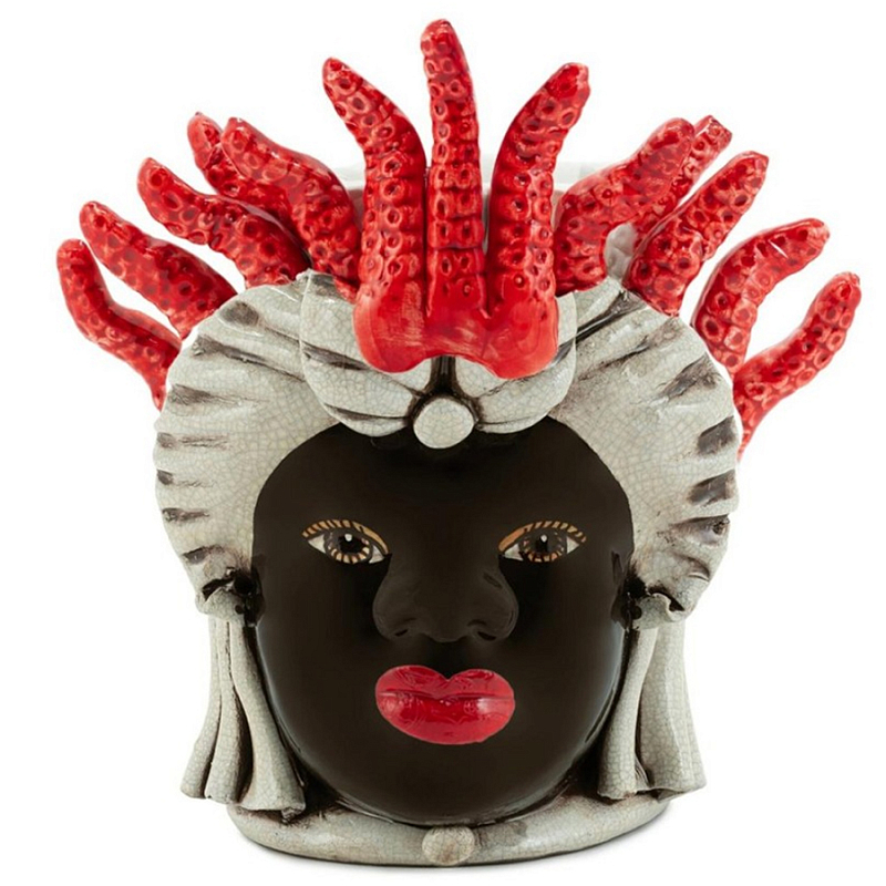Ваза Vase Moro Lady Small Tentacles Коричневый Красный Бежевый в Челябинске | Loft Concept 