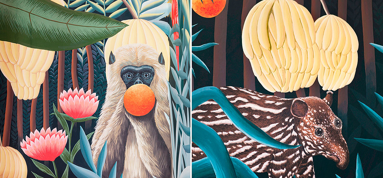 Обои ручная роспись Rousseau Rousseau on Deep Rich Gold gilded paper Обои ручная роспись Rousseau Rousseau on Deep Rich Gold gilded paper - Loft-Concept в Челябинске