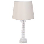 Настольная лампа с кремовым абажуром на фактурном стеклянном основании Source варинант исполнения - 1 | Loft Concept в Челябинске