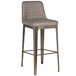 Стул барный светло-серый из экокожи Spectacular High Bar Stool варинант исполнения - 1 | Loft Concept в Челябинске