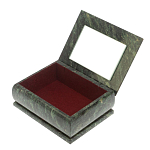 Шкатулка с зеркалом из натурального камня змеевик Stone Casket варинант исполнения - 4 | Loft Concept в Челябинске