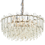 Круглая многоярусная люстра с хрустальным декором Cascade Waterfall Crystal Chandelier 12 варинант исполнения - 1 | Loft Concept в Челябинске