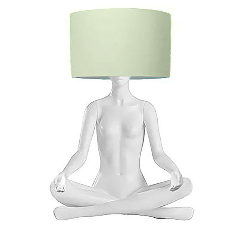 Настольная лампа с абажуром YOGA GIRL Белый Красный Золотой Черный Серебряный Настольная лампа с абажуром YOGA GIRL Белый Красный Золотой Черный Серебряный в Челябинске | Loft Concept