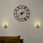 Бра в форме диска из бежевого алебастра Cryptocrystalline Stone варинант исполнения - 3 | Loft Concept в Челябинске