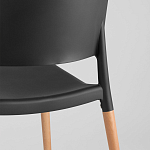 Пластиковый стул на ножках из массива бука Ferret Black 4 шт варинант исполнения - 6 | Loft Concept в Челябинске