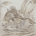 Обои ручная роспись A Thousand Li of Rivers and Mountains Special Colourway on Bleached White dyed silk 2 варинант исполнения - 2 | Loft Concept в Челябинске