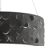 Люстра в форме цилиндра с чёрным фактурным абажуром Round Necklines варинант исполнения - 1 | Loft Concept в Челябинске