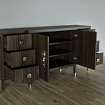 Большой Комод-буфет Elsa Dreams Walnut с ящиками варинант исполнения - 1 | Loft Concept в Челябинске