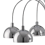 Люстра круглая серебряная с 6-ю плафонами в форме куполов Silver Domes варинант исполнения - 1 | Loft Concept в Челябинске