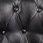 Кресло кожаное с мягкими подлокотниками на 4-х деревянных ножках Logan Leather Armchair black варинант исполнения - 5 | Loft Concept в Челябинске