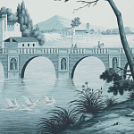 Обои ручная роспись Views of Italy Mare Verde варинант исполнения - 2 | Loft Concept в Челябинске