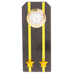 Часы подарочные настольные в виде погона ВМФ из натурального камня Змеевик Military Clock варинант исполнения - 4 | Loft Concept в Челябинске