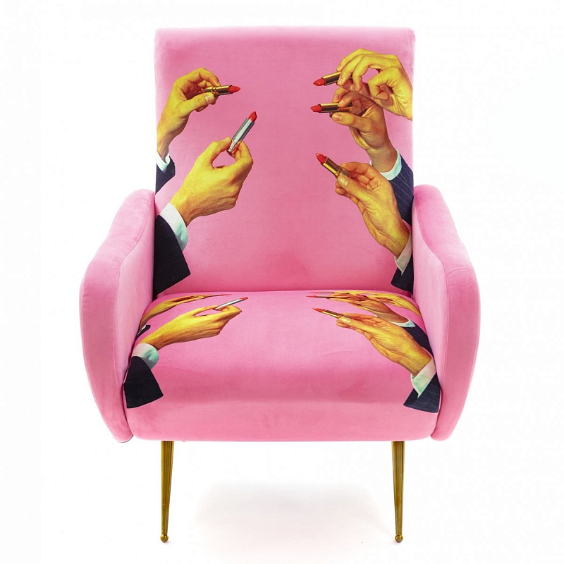 Кресло Seletti Armchair Lipsticks Pink Розовый (Rose) Кресло Seletti Armchair Lipsticks Pink Розовый (Rose) в Челябинске | Loft Concept