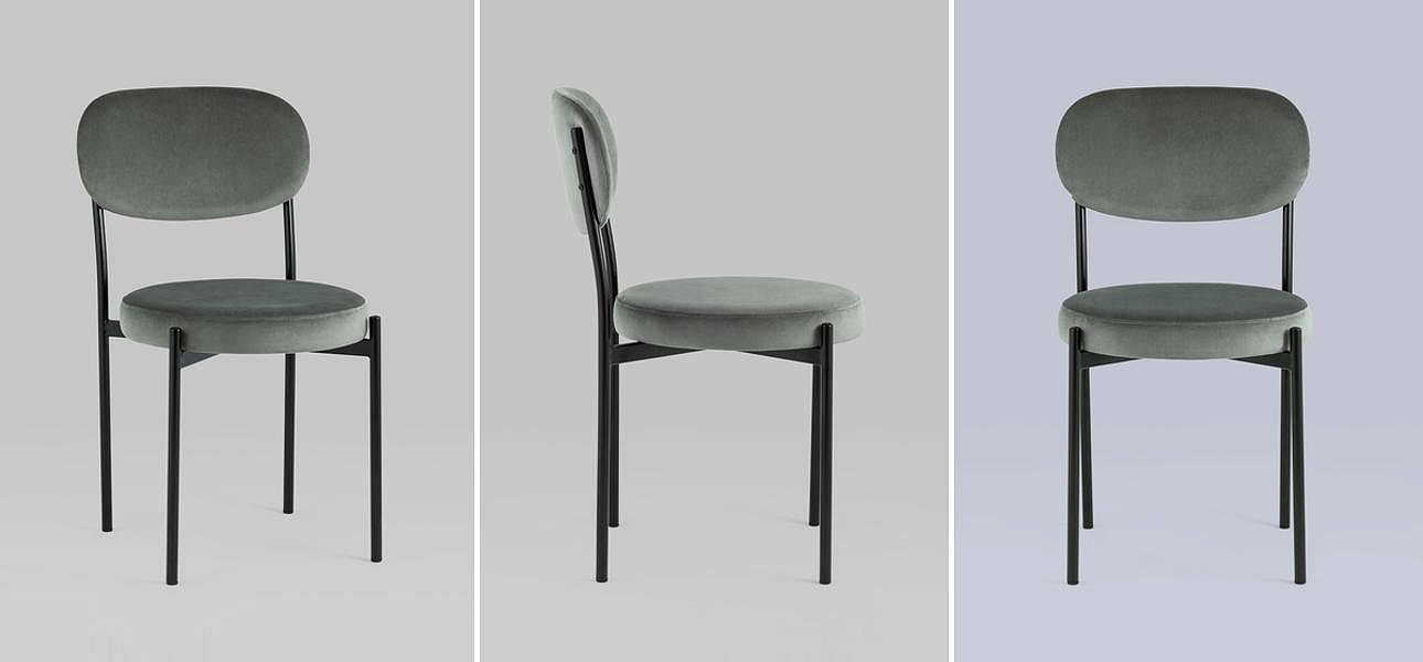 Стул Alfie Chair Темно-Серый Велюр Стул Alfie Chair Темно-Серый Велюр - Loft-Concept в Челябинске
