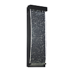 Настенный фонарь уличный прямоугольный черного цвета со стеклом с пузырьками Eurofase варинант исполнения - 2 | Loft Concept в Челябинске