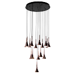 Люстра светодиодная с акриловыми конусообразными плафономи розовое золото Astra 60   варинант исполнения - 2 | Loft Concept в Челябинске