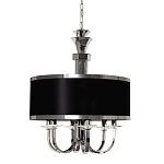 Люстра подвесная круглая с черным абажуром и чашей крепления в форме многогранника Natural Concepts варинант исполнения - 1 | Loft Concept в Челябинске