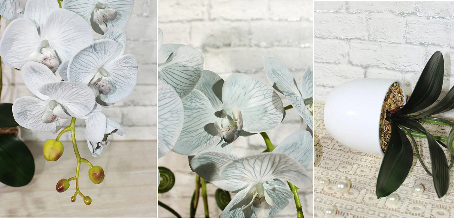 Декоративный искусственный цветок Orchid gray Декоративный искусственный цветок Orchid gray - Loft-Concept в Челябинске