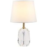 Настольная лампа с абажуром и основанием из хрусталя Manlio Crystal Lampshade Table Lamp варинант исполнения - 1 | Loft Concept в Челябинске