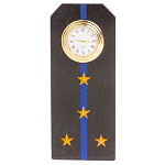 Часы погон подарочные настольные Авиация ВМФ из натурального камня Змеевик Military Clock варинант исполнения - 7 | Loft Concept в Челябинске