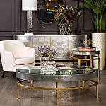 Столик журнальный серебристый с круглой столешницей Showing Refinement варинант исполнения - 3 | Loft Concept в Челябинске