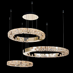 Люстра из 3-х колец с мозаичным хрустальным оформлением Sparks of Crystal варинант исполнения - 1 | Loft Concept в Челябинске