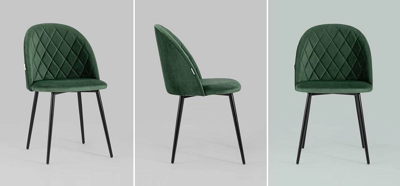 Стул Miruna Rhombus Зеленый Велюр Стул Miruna Rhombus Зеленый Велюр - Loft-Concept в Челябинске
