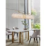 Люстра прямоугольная из фактурного стекла Chandelier Beam варинант исполнения - 4 | Loft Concept в Челябинске