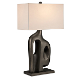 Настольная лампа с прямоугольным тканевым абажуром на фигурном каркасе Brutilist  варинант исполнения - 2 | Loft Concept в Челябинске