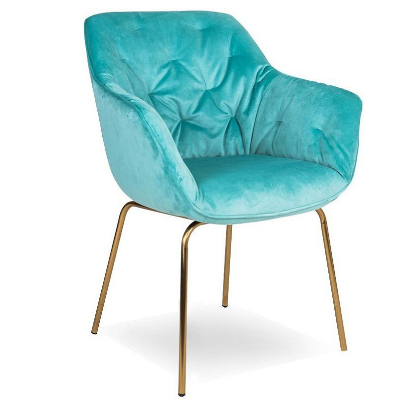 Стул Gentle Turquoise Бирюзовый Золотой Стул Gentle Turquoise Бирюзовый Золотой в Челябинске | Loft Concept