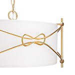 Люстра в форме цилиндра с белым тканевым абажуром Simple Knot варинант исполнения - 2 | Loft Concept в Челябинске