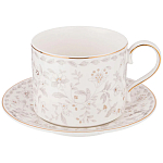 Чайный сервиз из фарфора с цветочным принтом на 6 персон 14 предметов Floral Charm варинант исполнения - 1 | Loft Concept в Челябинске