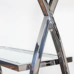 Металлический стеллаж со стеклянными полками Molecule варинант исполнения - 5 | Loft Concept в Челябинске