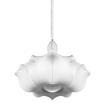 Подвесной светильник с белым фигурным абажуром и мягкими волнистыми краями Cloud Motion  варинант исполнения - 1 | Loft Concept в Челябинске