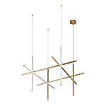 Люстра с 6-ю цилиндрическими плафонами на тонких тросах Trumpet tube варинант исполнения - 4 | Loft Concept в Челябинске